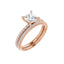 SADIE 14K Rose Gold Square Princess Cut Lab Grown Diamond Engagement Ring