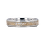 MESOZOIC Men’s Tungsten Flat Beveled Wedding Ring with White Dinosaur Bone Inlay - 4mm or 8mm