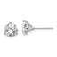 14k White Gold 3-Prong Solitaire Martini Studs with Round Lab Grown Diamond