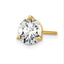 Single 14k Yellow Gold 3-Prong Solitaire Martini Stud Earring with Round Lab-Grown Diamond