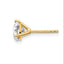 Single 14k Yellow Gold 3-Prong Solitaire Martini Stud Earring with Round Lab-Grown Diamond