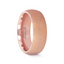 EMBER Domed Tungsten Carbide Ring with Rose Gold Plating and Sandblasted Crystalline Finish - 2mm - 8mm