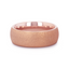 EMBER Domed Women's Rose Gold Plated Tungsten Carbide Ring with Sandblasted Crystalline Finish - 4mm