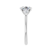 BUTTERCUP 14K White Gold Oval Lab Grown Diamond Engagement Ring