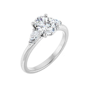 BUTTERCUP 14K White Gold Oval Lab Grown Diamond Engagement Ring