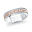 14K White Gold with 14K Rose Gold Ring from the Executif Collection by Malo