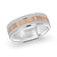 14K White Gold with 14K Rose Gold Ring from the Executif Collection by Malo