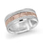 14K White Gold with 14K Rose Gold Ring from the Executif Collection by Malo