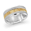 14K White Gold with 14K Yellow Gold Ring from the Executif Collection by Malo