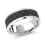 14K White Gold Ring from the Noir Collection by Malo