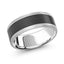 14K White Gold Ring from the Noir Collection by Malo