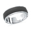 14K White Gold Ring from the Noir Collection by Malo