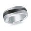 14K White Gold Ring from the Noir Collection by Malo