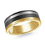 14K Yellow Gold with 14K White Gold Ring from the Noir Collection by Malo