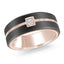 14K Rose Gold Ring from the Noir Collection by Malo