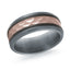 Tantalum with Carbon Fiber and 14K Rose Gold Ring from the Tantalum Collection by Malo