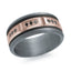 Tantalum with Carbon Fiber and 14K Rose Gold Ring from the Tantalum Collection by Malo