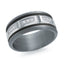 Tantalum with Carbon Fiber and 14K White Gold Ring from the Tantalum Collection by Malo