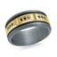 Tantalum with Carbon Fiber and 14K Yellow Gold Ring from the Tantalum Collection by Malo