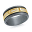 Tantalum with Carbon Fiber and 14K Yellow Gold Ring from the Tantalum Collection by Malo