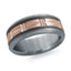 Tantalum with Carbon Fiber and 14K Rose Gold Ring from the Tantalum Collection by Malo