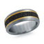 14K Yellow Gold with Carbon Fiber Ring from the Tantalum Collection by Malo