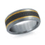 14K Yellow Gold with Carbon Fiber Ring from the Tantalum Collection by Malo