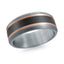 14K Rose Gold with Carbon Fiber Ring from the Tantalum Collection by Malo