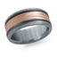 Tantalum with Carbon Fiber and 14K Rose Gold Ring from the Tantalum Collection by Malo