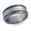 Tantalum with Carbon Fiber and 14K White Gold Ring from the Tantalum Collection by Malo