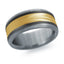 Tantalum with Carbon Fiber and 14K Yellow Gold Ring from the Tantalum Collection by Malo