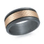 Tantalum with Carbon Fiber and 14K Rose Gold Ring from the Tantalum Collection by Malo