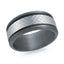 Tantalum with Carbon Fiber and 14K White Gold Ring from the Tantalum Collection by Malo