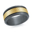 Tantalum with Carbon Fiber and 14K Yellow Gold Ring from the Tantalum Collection by Malo