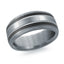 Tantalum with Carbon Fiber and 14K White Gold Ring from the Tantalum Collection by Malo