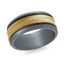 Tantalum with Carbon Fiber and 14K Yellow Gold Ring from the Tantalum Collection by Malo