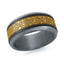 Tantalum with Carbon Fiber and 14K Yellow Gold Ring from the Tantalum Collection by Malo