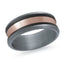 Tantalum with Carbon Fiber and 14K Rose Gold Ring from the Tantalum Collection by Malo