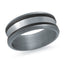 Tantalum with Carbon Fiber and 14K White Gold Ring from the Tantalum Collection by Malo