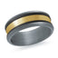 Tantalum with Carbon Fiber and 14K Yellow Gold Ring from the Tantalum Collection by Malo