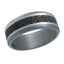 14K White Gold with Carbon Fiber Ring from the Tantalum Collection by Malo