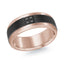 14K Rose Gold with Carbon Fiber Ring from the Titanium Collection by Malo