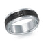 14K White Gold with Carbon Fiber Ring from the Titanium Collection by Malo