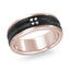 14K Rose Gold Ring from the Titanium Collection by Malo