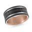 Titanium with 14K Rose Gold Ring from the Titanium Collection by Malo