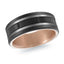 Titanium with 14K Rose Gold Ring from the Titanium Collection by Malo