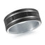 Titanium with 14K White Gold Ring from the Titanium Collection by Malo