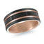 Tantalum with Carbon Fiber and 14K Rose Gold Ring from the Titanium Collection by Malo