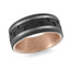 Titanium with 14K Rose Gold Ring from the Titanium Collection by Malo