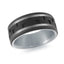 Titanium with 14K White Gold Ring from the Titanium Collection by Malo